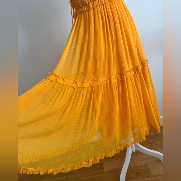 Zimmermann Mae Ruffled Tiered Silk Crepon Midi Dress - Picture 5 of 12